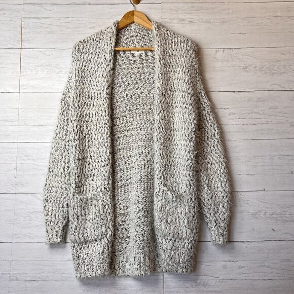 BP Cardigan Womens Size XS Super Soft Eyelash Marled Open Front Longline Sweater - Picture 3 of 15